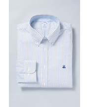 長袖　ノンアイロン　ストレッチオックスフォード　GFロゴスポーツシャツ