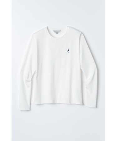 ウィメンズ コットンスムース ロングスリーブTシャツ #ホワイト