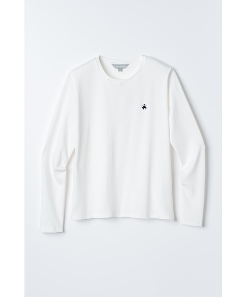 ウィメンズ コットンスムース ロングスリーブTシャツ #ホワイト
