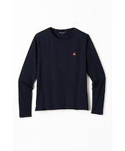 ウィメンズ　コットンスムース　ロングスリーブTシャツ　＃ネイビー