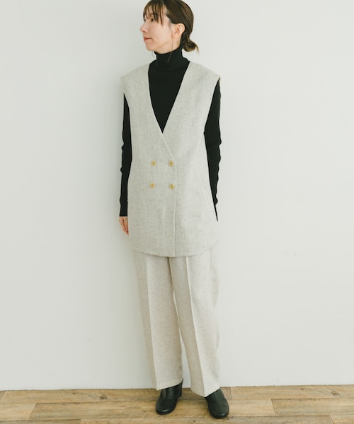 ☆ Sandy☆BEARDSLEY ツイード　ジレ　パンツセット ツイードジレ×パンツセット｜アーバンリサーチウェアハウスの