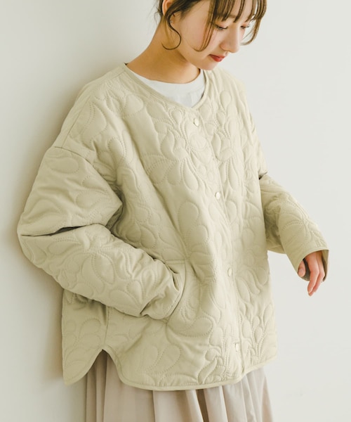 J.PRESS 【洗える・撥水】Artirosa ノーカラー ブルゾン P5 ノーカラー刺繍ブルゾン｜アーバンリサーチウェアハウスの
