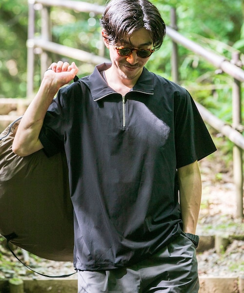 ちすいかんハーフジップロンT 楽天市場】ハーフジップ ロングTシャツ メンズ 長袖【 送料無料 】全4