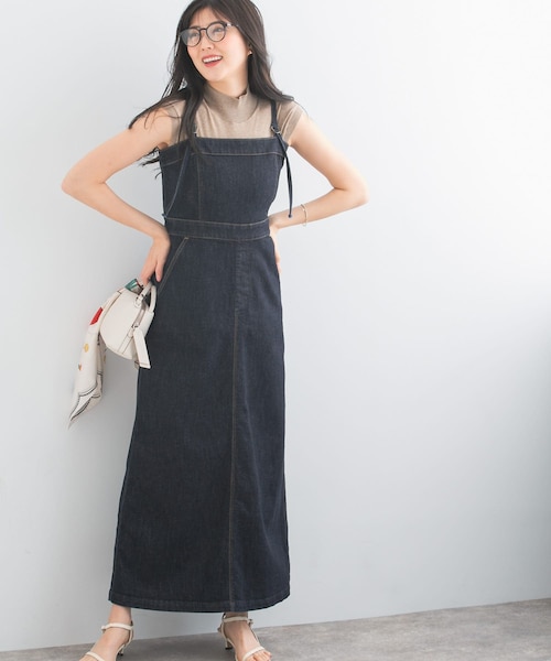 【公式サイト完売！定価15950円】Lee　ロッソ　デニム　ワンピース　キャミ 公式サイト完売！定価15950円】Lee ロッソ デニム ワンピース キャミ