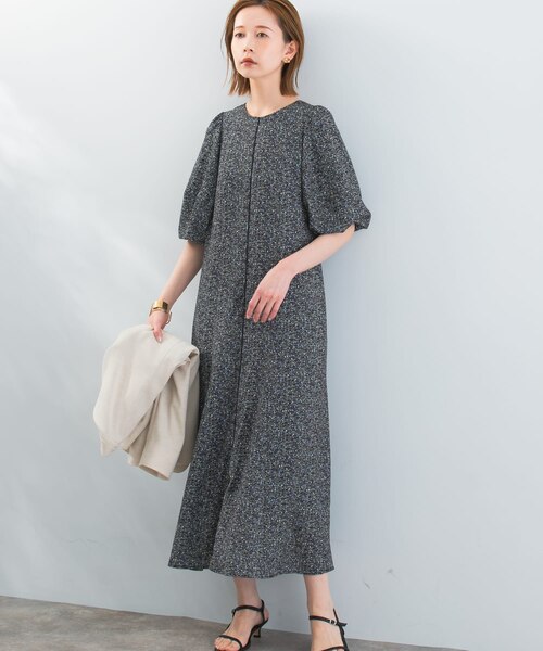 ツイードニュアンスバルーンスリーブワンピース｜アーバンリサーチ
