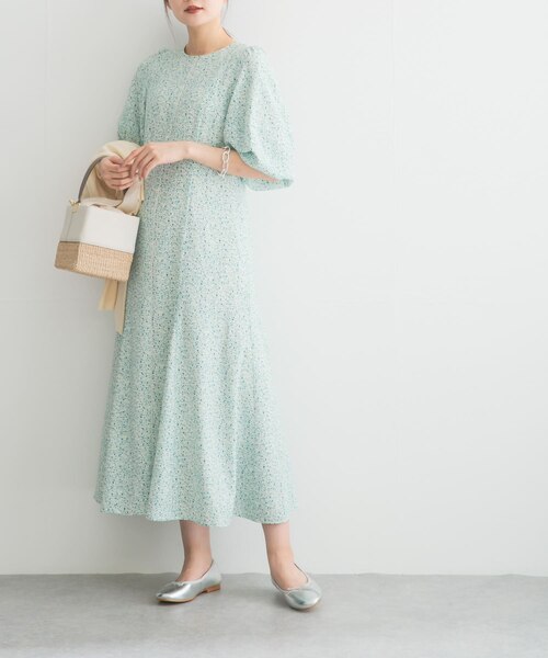 ツイードニュアンスバルーンスリーブワンピース｜アーバンリサーチ