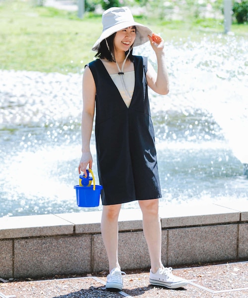【タグ付き未使用】FbyROSSO/撥水Vネックショートオールインワン VERY5月号掲載』F by ROSSO 撥水Vネックショートオールインワン