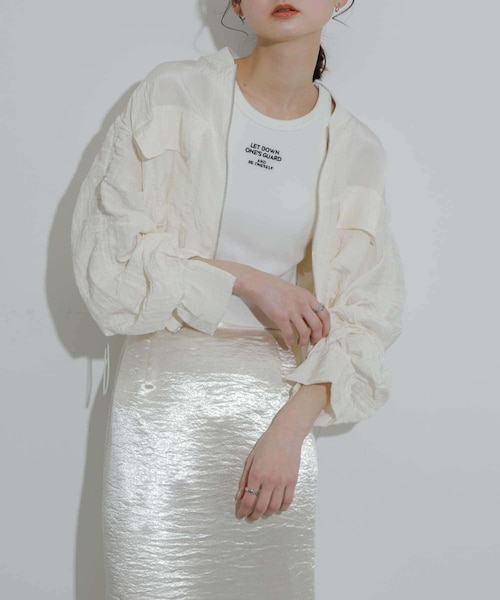 シアーローンドロストブルゾン シアー ローン ドロスト ブルゾン