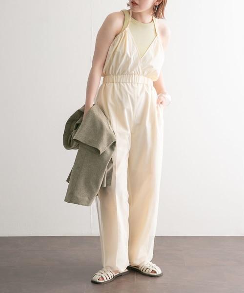 F by ROSSO ウエスト切り替えVネックオールインワン｜アーバンリサーチ