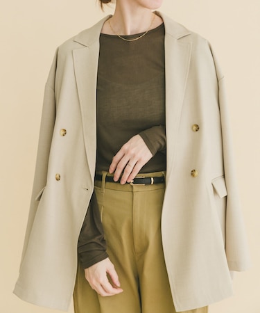 シアーリブロングTシャツ