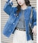 デニムオーバーノーカラージャケット