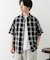 オンブレチェックショートスリーブシャツ