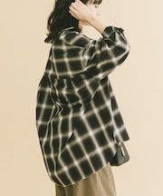 オーバーサイズチェックシャツ