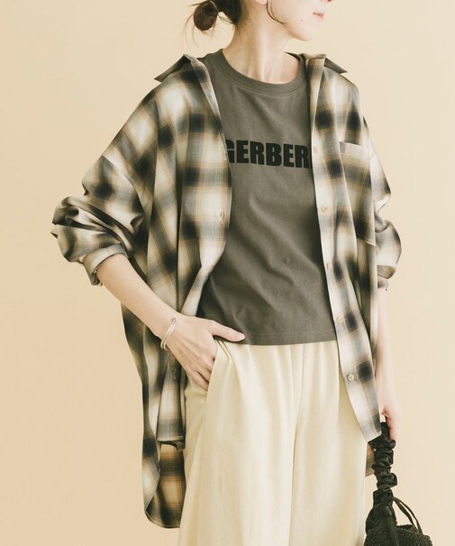 オーバーサイズチェックシャツ