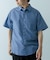 TCインディゴレギュラーカラー半袖シャツ