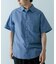 TCインディゴレギュラーカラー半袖シャツ