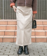 フェイクスエードタイトスカート