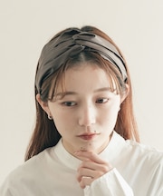 エコレザーワイヤーヘアターバン