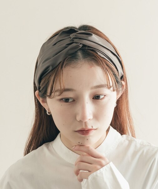 エコレザーワイヤーヘアターバン