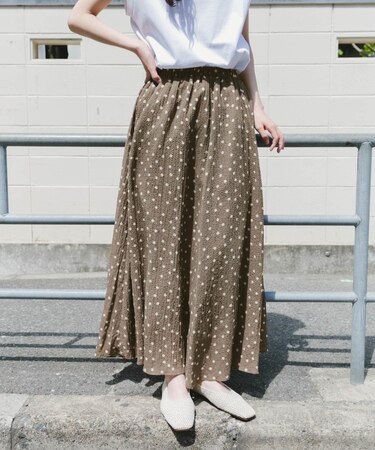 フクレドットギャザースカート