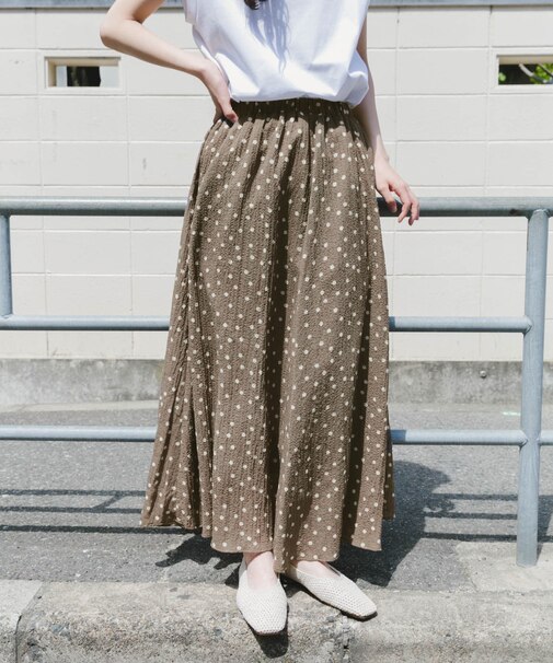 フクレドットギャザースカート