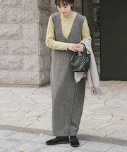 ゴマツイードジャンパースカート