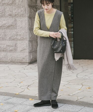 ゴマツイードジャンパースカート