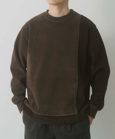 バイカラー切替 クルーネックTops