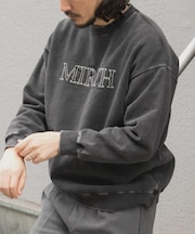 パウダー加工 裏起毛スウェットプルオーバー