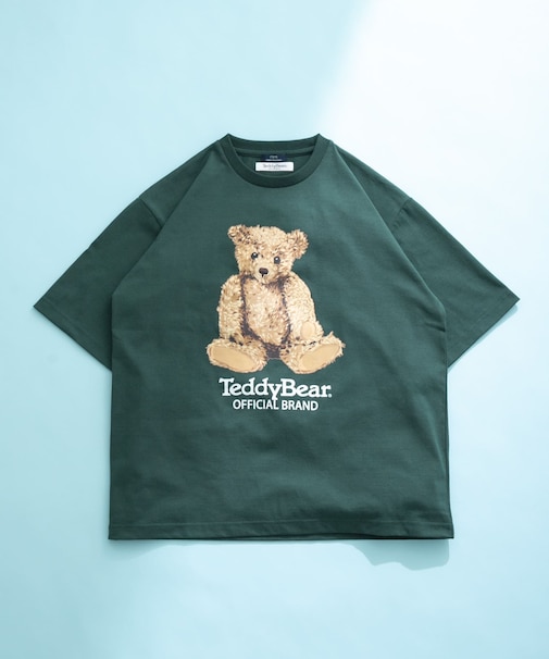 Teddy Bear クルーネックプリントTシャツ