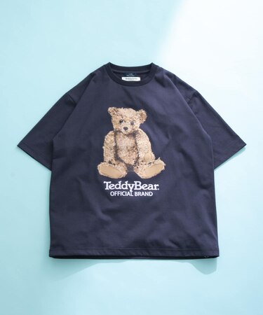 Teddy Bear クルーネックプリントTシャツ