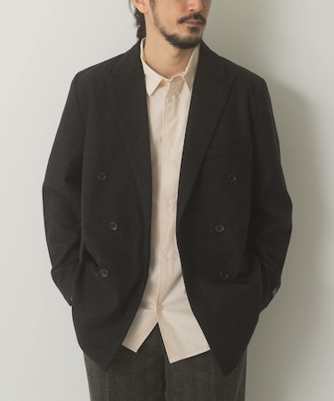 ウール混ダブルブレストジャケット