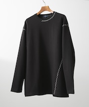 ブランケットステッチロングスリーブカットソー