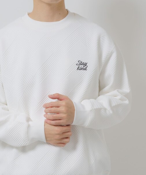 刺繍ジャカードロングスリーブカットソー