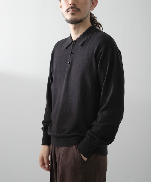 カシミヤ×コットンポロセーター