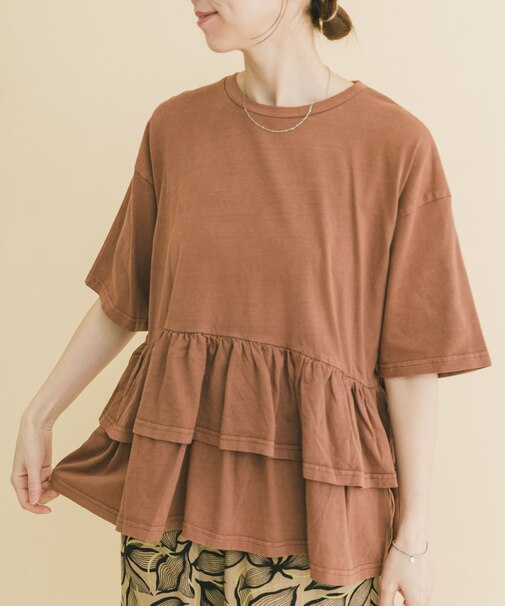 ピグメントティアードTシャツ