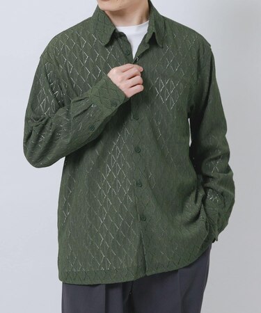 ジオメレースレギュラーカラーシャツ