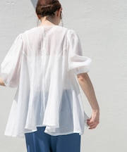 ラメストーンシアーブラウス