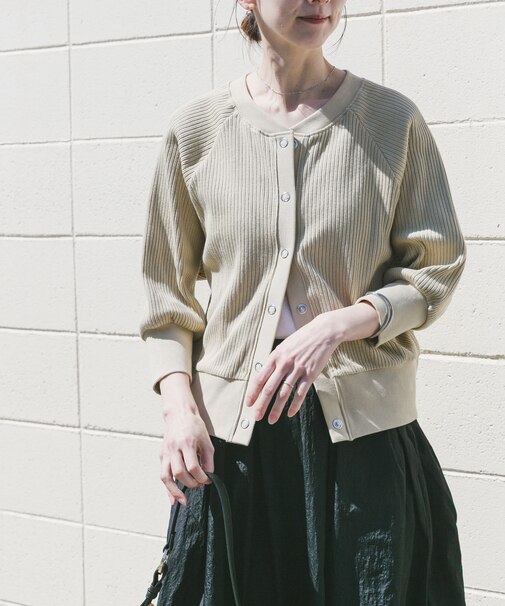 針抜きドルマンカーディガン