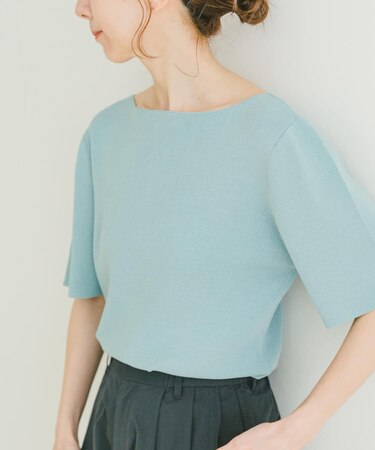 ソウバリボートネックニット