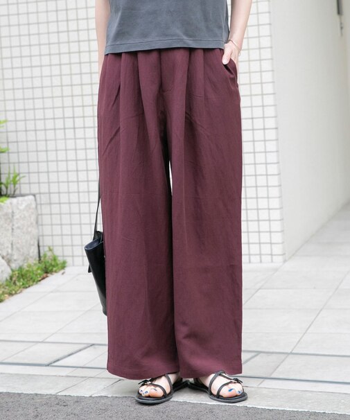 タックギャザーパンツ