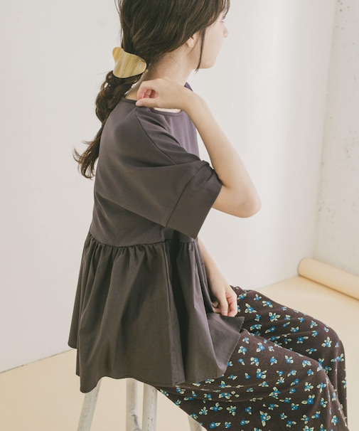 ポンチドッキング半袖トップス