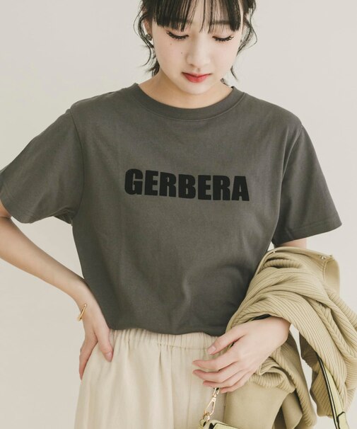 フロッキープリントTシャツ