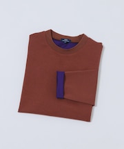 ダブルフェイス裏配色長袖カットソー