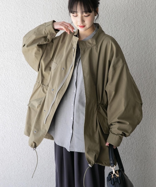 『撥水／防花粉／イージーケア』ミリタリーモッズコート