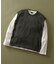 ワッフルニットベスト＋ロングTシャツSET