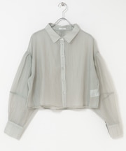 シアークロップドボリュームスリーブシャツ