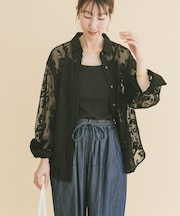 レースメッシュシャツ