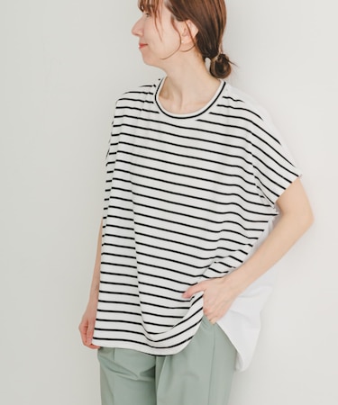 ナイロンドッキングフレンチプルオーバー