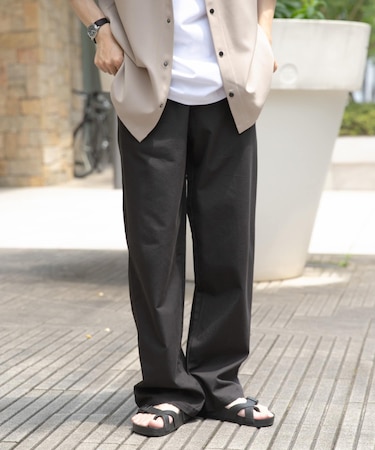 ウェビングベルト ツイルストレートパンツ